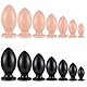 Extra Große Länger Silikon Analplug Rugby-Form S—4XL 7 Größen Analdilos Analdilatator Buttplug Anal Plug Dilatator Dildo mit Saugnapf für Männer Frauen (Schwarz, M)