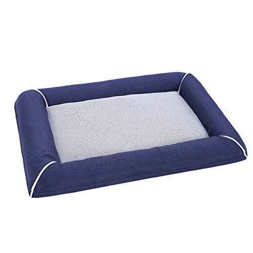 EMME Large Dog Bed 42X30 inch for Crate Pet Pads for Large Dogs Removable Cover Washable Breathable and Tear Resistant Quick Dry Perfect for Indoor and Outdoor (Navy, XX-Large)