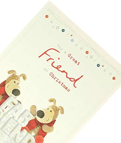 Friend Christmas Card - Christmas Card for Friend - Cute Boofle Dogs Christmas Card