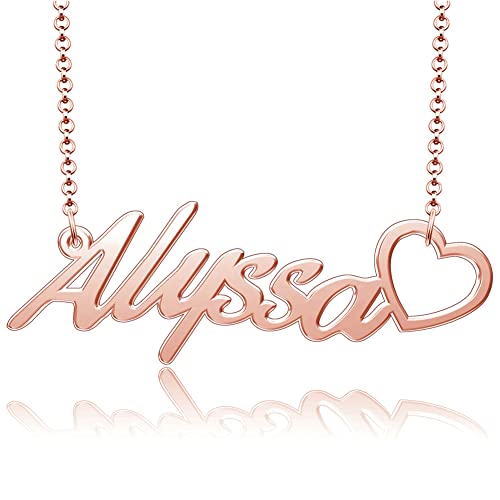 Q&Locket Heart Love Personalized Initial Name Necklace Classic Personal Custom Made Customized Gift For Girls Boys Women Men #TOP2
