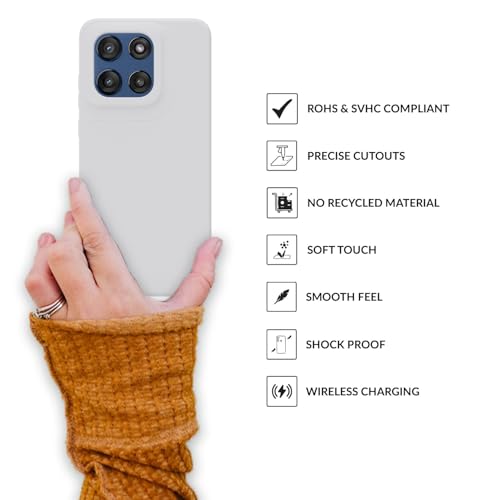 Image of SPRIG Compatible with Moto Edge 60 Stylus Premium SilkTone Back Cover Drop Tested Shock Proof Mobile Case for Men, Women, Boys and Girls with Camera Protection (White)