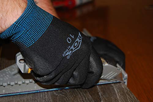 Magid Roc Lightweight Polyurethane Palm Coated Black Work Gloves Size 9/Lbp169 (12 Pairs) #TOP5