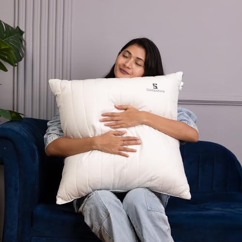 Image of SleepStore Granules Soft Cushion for Back & Spine Support, Pack of 1, 24x24 Inch | Multipurpose Adjustable Cushion for Office, Home & Travel | Shredluxe Fill - Blend of Memory Foam & Premium Fiber