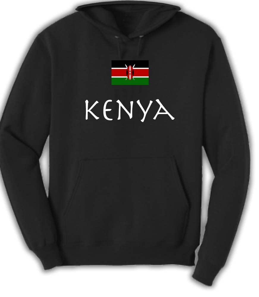 Kenya With Flag | Kenyan Flag | Flag Of Kenya Hoodie For Men