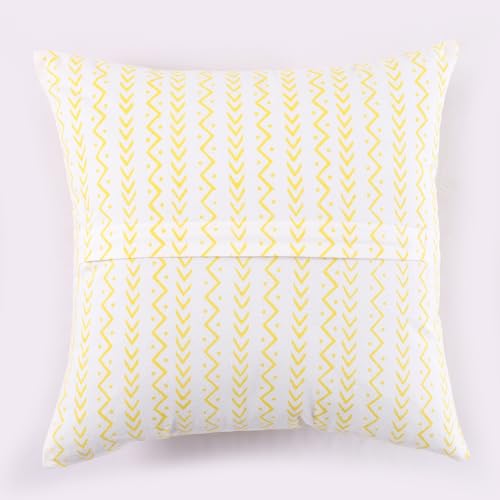 Image of Ravaiyaa - Attitude is everything Cotton Hand Block Printed Soft Cushion Cover Pillow Case 16 inch Square Cushion Sham Set of 2 Piece