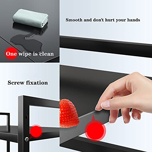 Étagère micro-ondes extensible en métal pour plan de travail de cuisine - 8
