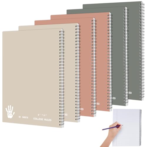 Cahier pour gaucher reliure inversée lot de 6 grands cahiers lignés