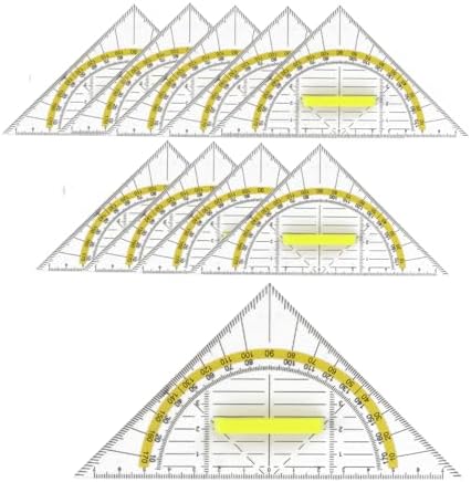 10 PCS équerres Géométriques 16 cm Transparentes, équerre Ecole ...
