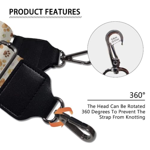 Image of Adjustable Purse Strap Replacement, Wide Shoulder Canvas Bag Strap, Crossbody Handbag Strap