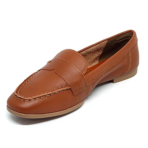 Sapato Mocassim em Couro Feminino Dakota Marrom
