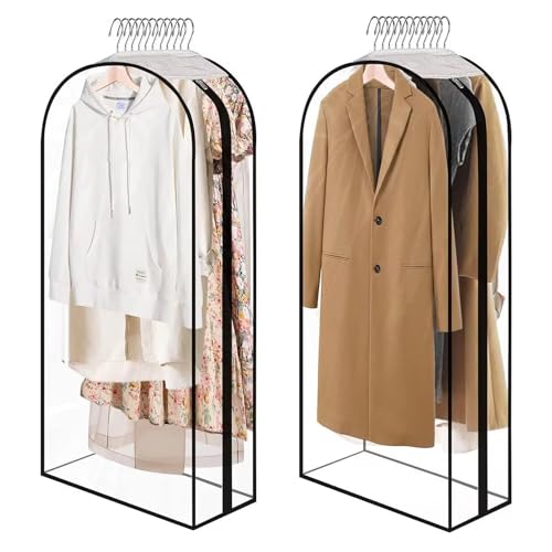 All Clear Garment Bags with Zipper for Hanging Clothes, 2Pack 10