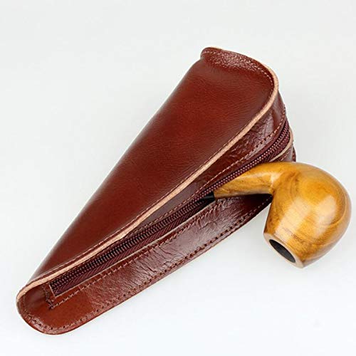 Bolsa de Tabaco de Cuero Pipa portátil Fumar Tabaco Paquete Travel Only Pipe Funda para el Regalo del día del Padre, Regalos para Hombre, Regalos de cumpleaños,B Cover