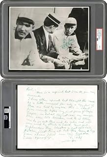 Tigers Ty Cobb Signed 1905 MLB Debut Photo Auto 9! PSA/DNA Slabbed - Baseball Slabbed Autographed Cards