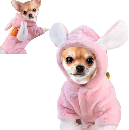 Amazon.com : Easter Dog Bunny Costume Pet Dog Costume Puppy Hoodies Dog ...