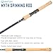 Quantum Myth Spinning Fishing Rod, 7-Foot 1-Piece, Light Power Moderate-Fast Action Rod, HXS30 Graphite Blank, Seaguide Line Guides