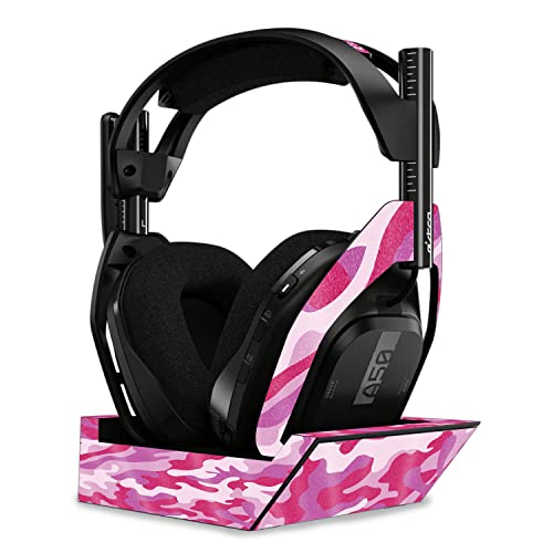 Image of MightySkins Glossy Glitter Skin Compatible with Astro A50 Wireless Headphones + Base Station (Gen 4) - Pink Camo | Protective, Durable High-Gloss Glitter Finish | Easy to Apply | Made in The USA