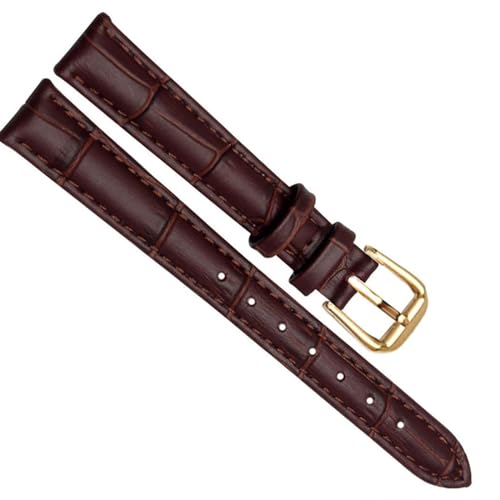 Leather Watchband For Girls And Student Watch Band Black Brown Red White Blue Strap