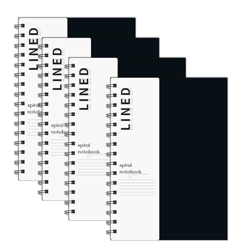 Carnets à spirale lignés de 21,6 x 14,5 cm format A5 120 pages 100g