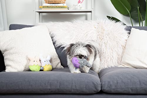 Midlee Set de 3 Juguetes Mordibles Conejo de Pascua para Perros miniatura 2