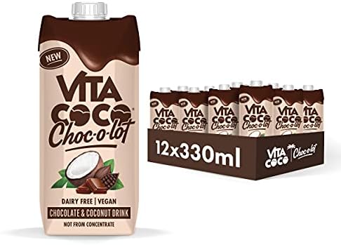 Vita Coco - Choc-o-lot - Vegan Chocolate & Coconut Drink (330ml x 12) - Packed With Electrolytes - Vegan - Gluten Free - Dairy Free - Full of Vitamin C & Potassium