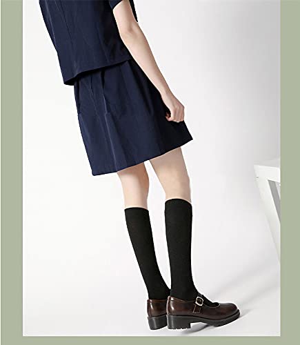 BB BEROBELLO FASHION IS AN ATTITUDE Women's Vintage Black/Brown Mary Jane Flats JK Uniform Dress Shoes 6