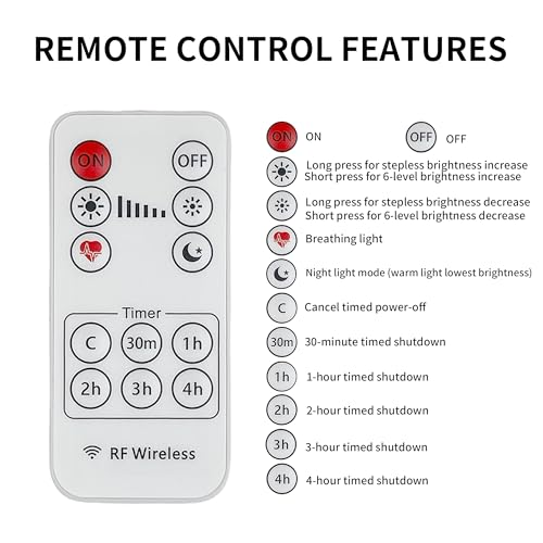 Clearhill 2Pcs 12V DC Dimmer Switch with 5521 Male and Female DC Connectors,Remote Control,6-Speed Dimming,ON-Off Function,22AWG Wire,60s delay Off,for 12V Single Color Led Lights(Black) by Clearhill - Image 7