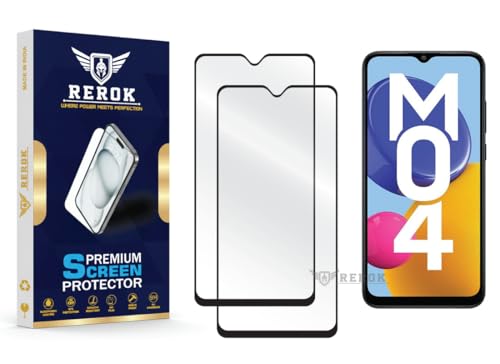 Image of Gorilla Tempered Glass Screen Protector Compatible with Samsung Galaxy M04 [Pack of 2] | Edge-to-Edge, Bubble-Free, Case Friendly, Easy Installation Kit