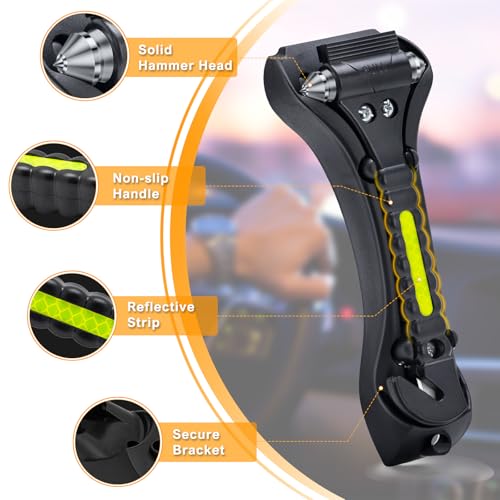 THINKWORK Car Window Breaker, Glass Breaker, Window Breaker Seatbelt Cutter, 2-in-1 Car Safety Hammer with One Second Emergency Glass Hammer, Safety Emergency Car Escape Tool for Car, Office, Home - Image 6