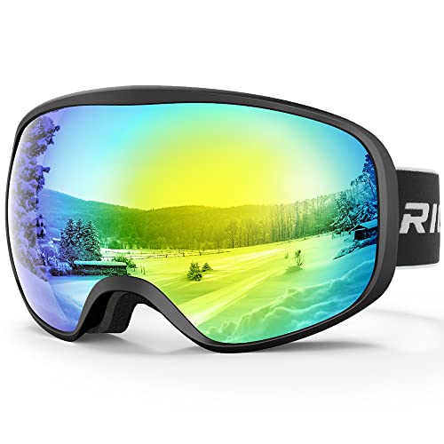 RIOROO Ski Goggles, Skiing Goggles For Snowboard Jet Snow 100% UV Protection