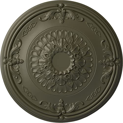 Ekena Millwork CM27ATWHF 26 1/4"OD X 3 1/4"P Athens Ceiling Medallion Fits Canopies Up to 3 5/8", Witch Hazel