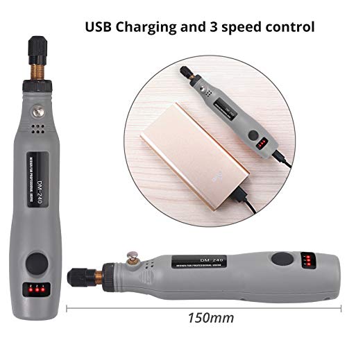 Mini Rotary Tools Electric Rotary Tool Kit, Usb Recharge Mini Electric Cordless Drill Grinder With 128 Multifunctional Accessories, 3-Speed For Diy Engraving Polishing Grinding #TOP2