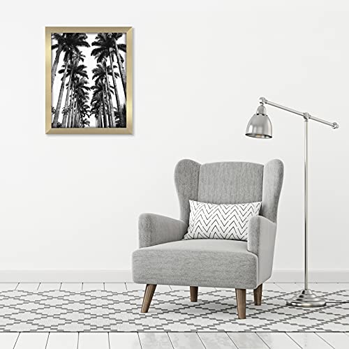 Americanflat 22x28 Poster Frame with Polished Plexiglass - Gold Picture Frame - Wide Photo Frames Made of Engineered Wood for Vertical or Horizontal Wall Display - Epic Collection - Gold