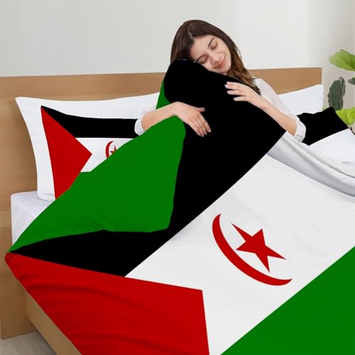 Housse de couette drapeau Sahara Occidental pour la déco de chambre de votre enfant