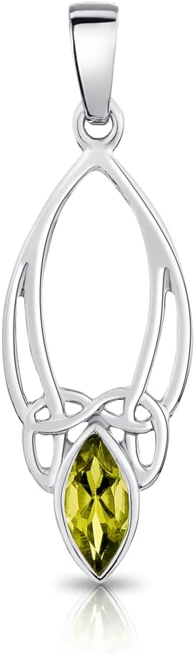 DTPsilver 925 Sterling Silber Ring - Keltischer Dreifaltigkeitsknoten Mit Edelstein