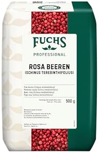 Fuchs Professional - Rosa Beeren ganz | Ungemahlener roter Pfeffer (Schinusfrüchte) | Profi-Qualität für Großverbraucher und Gastronomie | 500 g im recyclebaren Beutel