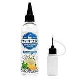 プルプラ 国産 電子タバコリキッド VAPE(ベイプ)リキッド 大容量 120ml 日本ハッカ使用 便利な目盛付きボトル ニードルボトル 10ml付き (メロンメンソール)