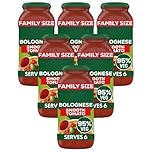 DM Bolognese Smooth Tomato Sauce Italian Pasta Sauce Made with Vegetables and No Artifical Colours, Flavours, or Preservatives Suitable for Vegetarians 675g Family Size Glass Jar Serves 6 (Pack of 6)