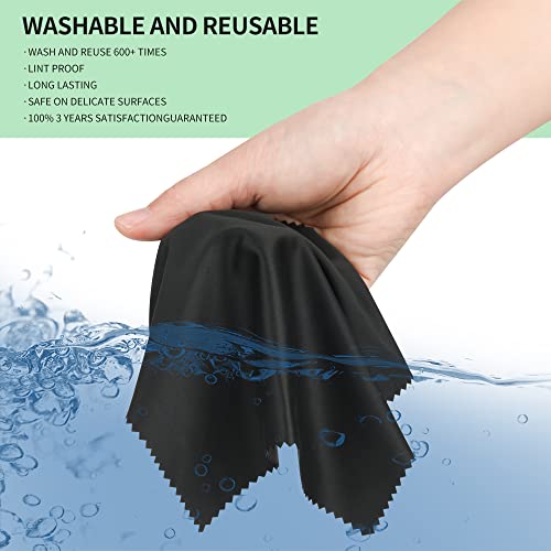 18 Pack Microfiber Cleaning Cloths (7\" x 6\") Multicolor Glasses Cleaning Cloth for Eyeglasses, Camera Lens, Cell Phones, Laptops, LCD TV Screens and More