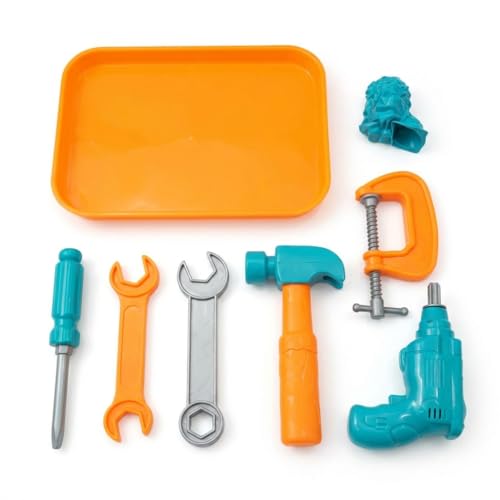 Image of SHAKTISM Tool Helper Kids Pretend Play Tool Set for Boys & Girls (3+ Years) | Multi-Function Engineer Toy Kit with Drill, Wrench, Screwdriver & Accessories | Construction Role Play Gift Pack