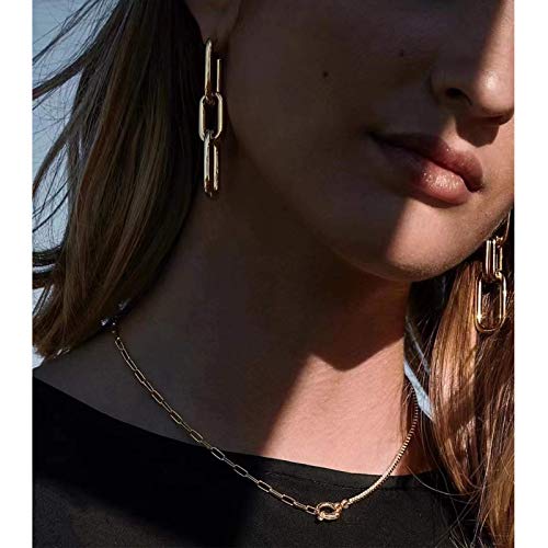 Jiayiqi 16 Feet 18K Gold Plated Chain For Jewelry Making Stainless Steel Dainty Paperclip Chain Link Necklace For Diy Bracelet Necklace #TOP1