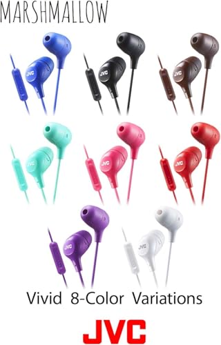 Image of JVC Memory Foam Earbud Marshmallow Memory Foam Earbud with Mic Blue (HAFX38MA)