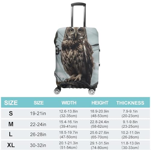 Travel Luggage Cover Protectors Elastic Anti-scratch Suitcase Cover Washable Luggage Sleeve Owl on Telephone Pole Suitcase Cover Protector Fit 18-32 Inch Suitcases Travel Accessories L2