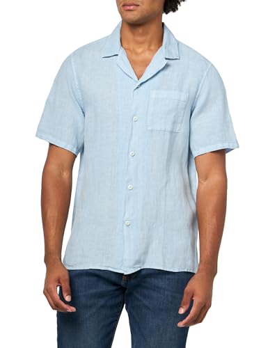 Lucky Brand Men's Short Sleeve Linen Camp Collar Shirt