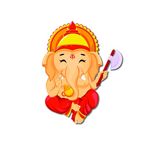 Image of Bhai Please Ganesha Wooden Fridge Magnet (Pack of 1) |Hindu God, Spiritual, Divine, Devotional, Housewarming Gift and Decorations