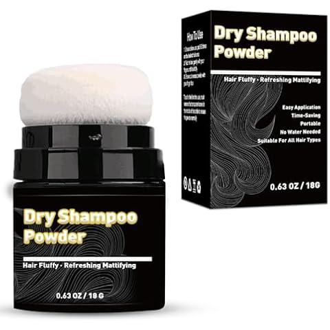 Crislan Dry Shampoo Powder (0.63 Oz), Powder Dry Shampoo, Oil Absorbing + Shine Enhancing + No White Cast, Benzene-free, Travel Size Powder Dry Shampoo for All Hair Types and Colors Cover