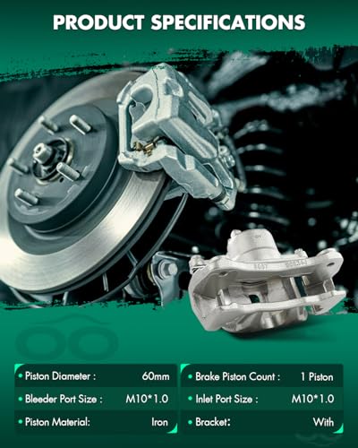Image of SCITOO Front Left Brake Caliper With Bracket 19B2614C Compatible For Mitsubishi For Eclipse 2006-2012,For Mitsubishi For Galant 2004-2009