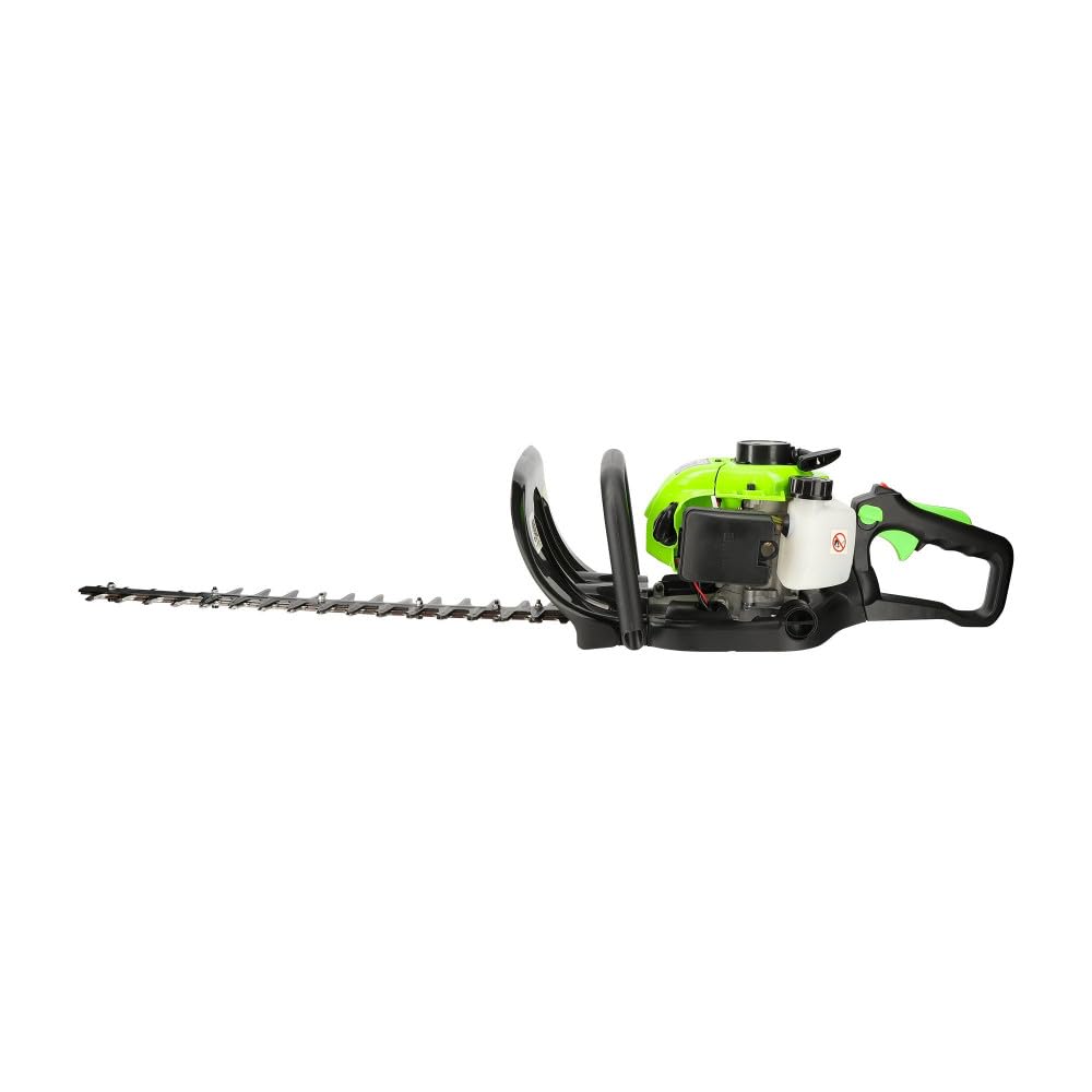 Taille-haie thermique - Moteur 2 temps 25,4 cm3 - Longueur de coupe 60cm - Réservoir 230ml - Anti-vibrations - Poignée rotative