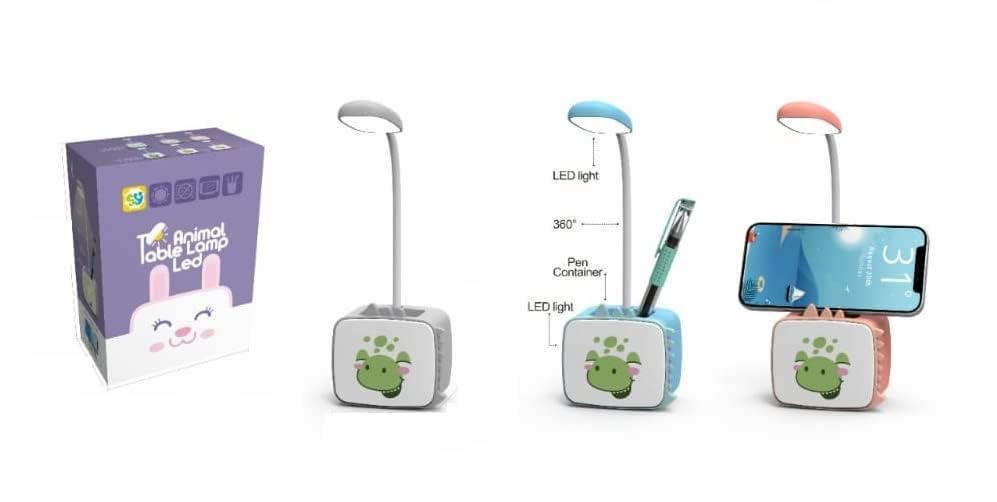 Table Lamp - Animal Design Desk Lamp with Pen Holder & Phone Stand,Study Desk Light for Study Room,Home,Office(Set of 1 - Random Colour)-image-42