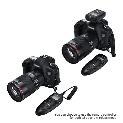 Image of JJC Wireless Intervalometer Timer Remote Shutter Release for Canon R1 R3 R5 | Time Lapse for EOS R5 Mark II 5D Mark IV III II 6D Mark II 7D Mark II 5Ds R 1Dx Mark III II 1Ds Mark III 50D 40D & More