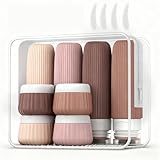 Bohrynthic 13 Pezzi Bottiglie da Viaggio in Silicone, Contenitori da Viaggio in Silicone, Flaconi da Viaggio Riutilizzabili, con Etichetta e Borsa Trasparente, per Shampoo, Lozione, Creme